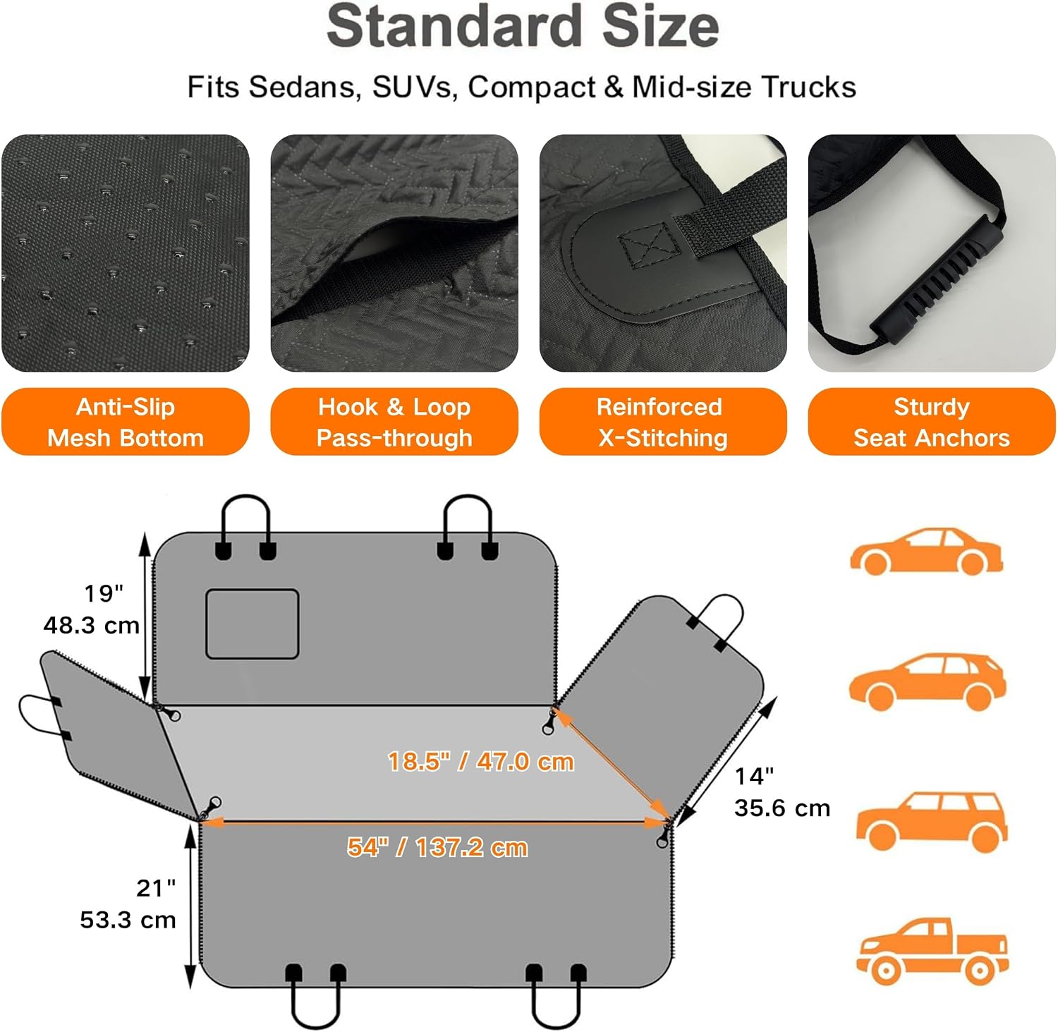 Back seat dog cover vehicle fit dimensions