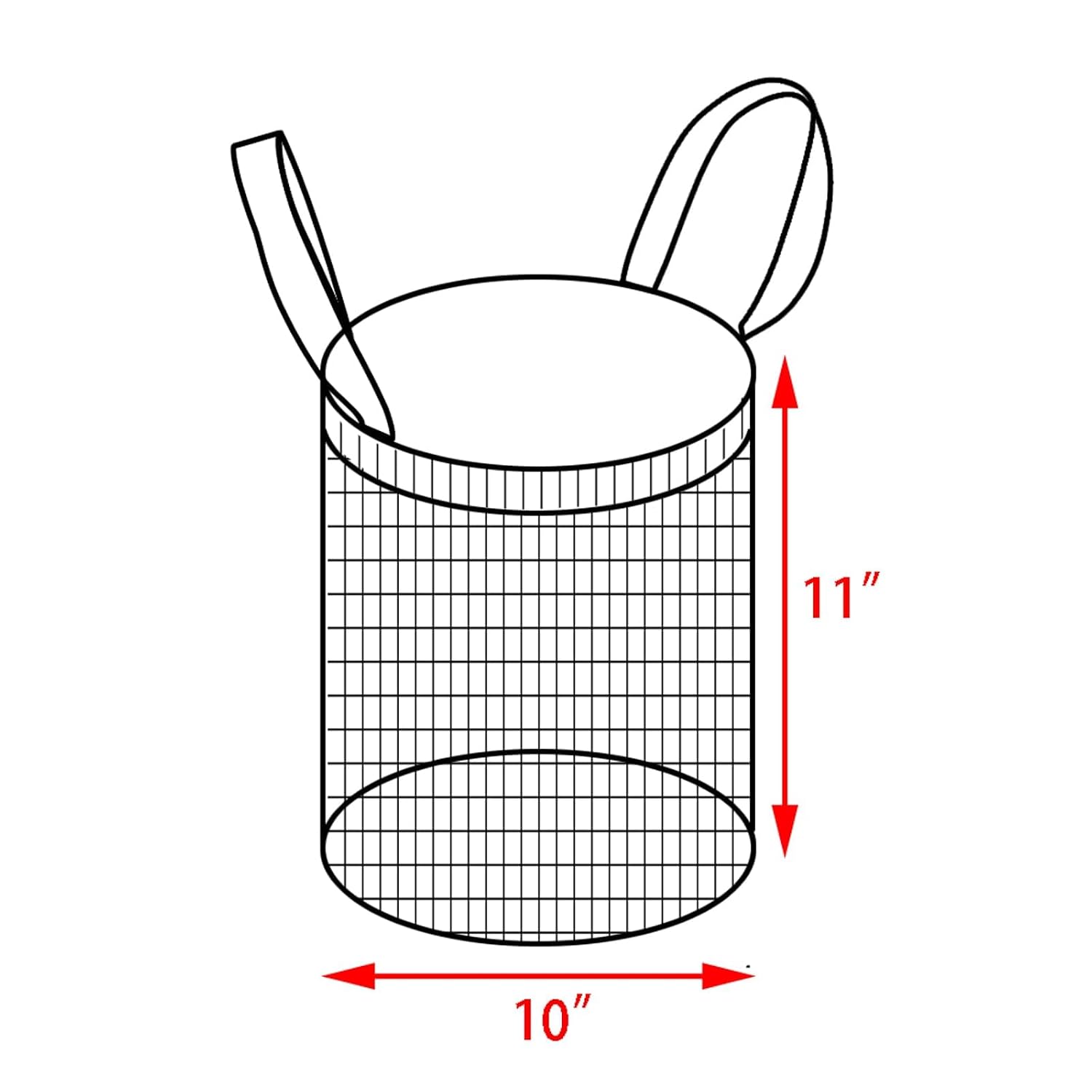 Mesh grooming bag dimensions and pocket layout