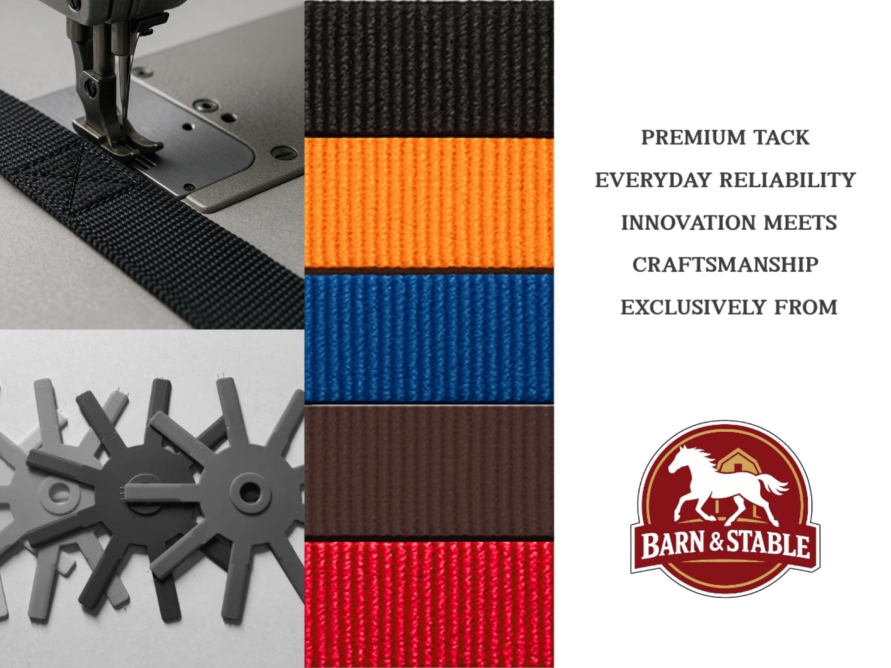 Grazing muzzle webbing, hardware and color details